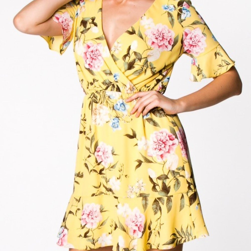 Yellow Floral Dress
